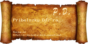 Pribelszky Dóra névjegykártya