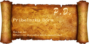 Pribelszky Dóra névjegykártya