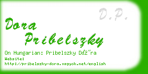dora pribelszky business card